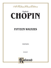 15 Waltzes piano sheet music cover